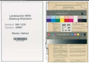 Entnazifizierung Helmut Wecks , geb. 17.11.1908 (Jurist)