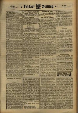 Vierte Ausgabe vom Samstag, den 28. Oktober 1911.
