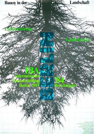 Plakat: "IBA Berichtsjahr ’84. Bauen in der Landschaft"