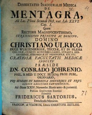 Diss. inaug. med. de mentagra