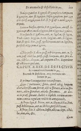 Caput XXIX. De Defectivis & anomalis verborum in [...]