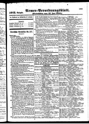 1016.Ausgabe. Samstag, 17. Juni 1916