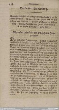 Siebente Vorlesung