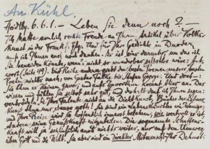 Brief an Gustav Kühl