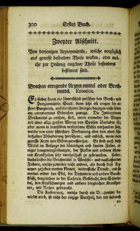 Brechen erregende Arzneymittel oder Brechmittel