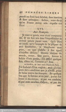 LVI. Aux François