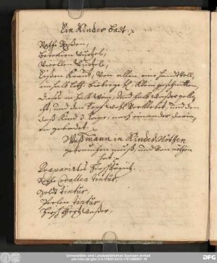 Was mann in Kindes-Nöthen gebrauchen muß, und von nöthen hat.