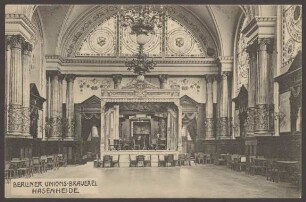 Ansichtskarte Festsaal der Berliner Unions-Brauerei, Hasenheide
