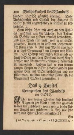 Das 9 Capitel Kennzeichen des Wandels vor Gott.