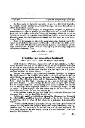 Besinnliches zum zeitgemäßen Zuchtbegriff