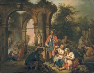 Räuber- und Zigeunerlager in klassischer Ruine