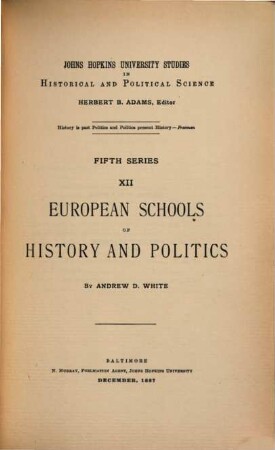 European schools of history and politics