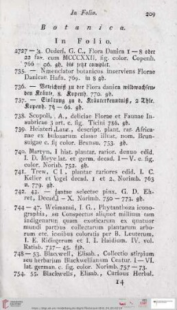 Botanica (Nr. 2727 - 2203)