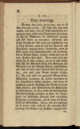 §. 23. Einige Folgerungen.