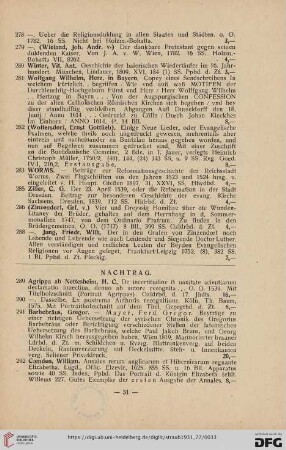 Nachtrag (Nr. 289-316)