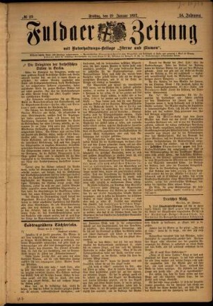 Ausgabe vom Freitag, den 29. Januar 1897.
