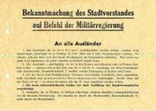 Bekanntmachung der Stadtverwaltung Weimar zur Rückführung von Ausländern