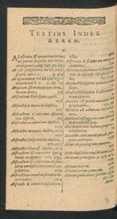 Tertius Index Rerum.