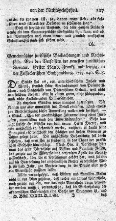 : Gemeinnützige juristische Beobachtungen und Rechtsfälle. Bd.1.