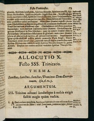 73-80, Allocutio X.