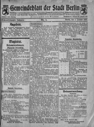 1925,1: Nr. 1, 4. Januar 1925