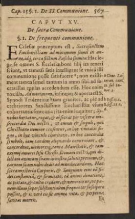 Caput XV. De sacra Communione