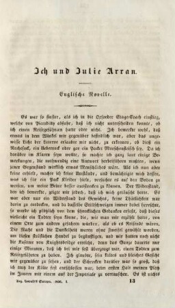 Ich und Julie Arran. Englische Novelle