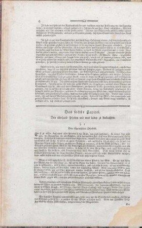 Das sechste Capitel. Von allerhand Pferden und was dabey zu beobachten.