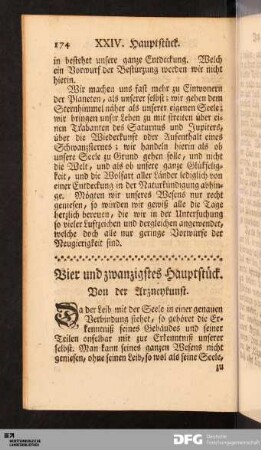 XXIV. Hauptstück. Von der Arzneykunst.