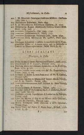 11-31, Libri Italiani - Libri Latini