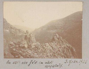 Am wadi abu ga'd [dschad, djad] im wadi es-swenit [Nachal Michmas]. 3. Febr. 1906.