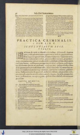 §. Finalis: Practica Criminalis.