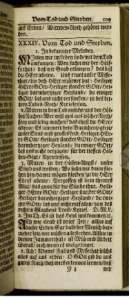 XXXIV. Vom Tod und Sterben.