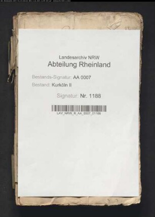 Register der Einkünfte und Ausgaben aus den Abgaben des stadtkölnischen und auswärtigen Klerus