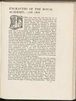 Engravers of the Royal Academy, 1768-1868