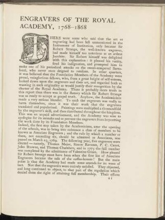 Engravers of the Royal Academy, 1768-1868