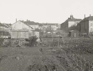 Leutzsch, 57. Schule : Leipzig-Leutzsch. 57. Schule, Georg-Schwarz-Straße 113. Ansicht aus dem Schulgarten