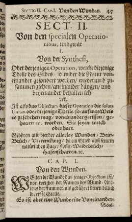 Cap. I. Von den Wunden.