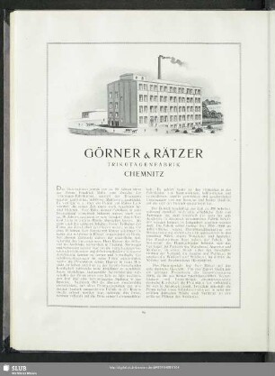 Görner & Rätzer : Trikotagenfabrik