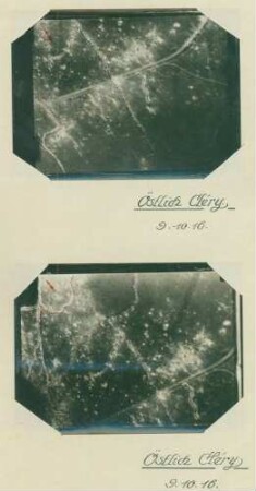 2 Fotos des Geländes östlich von Cléry(-sur-Somme) (Luftbilder)