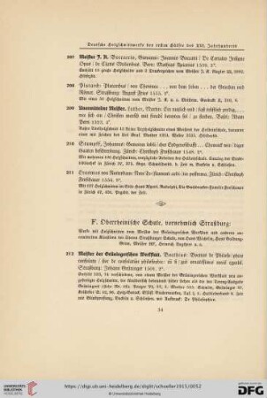 F. Oberrheinische Schule, vornehmlich Straßburg (Nr. 212 - 246)