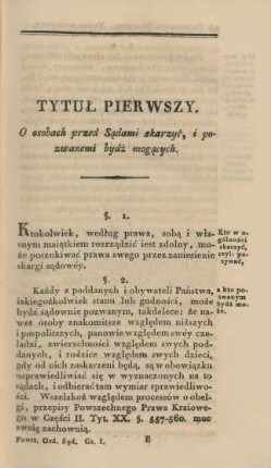 Tytul pierwszy