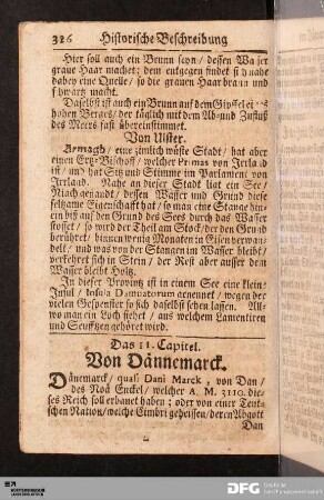 Das 11. Capitel. Von Dännemarck.