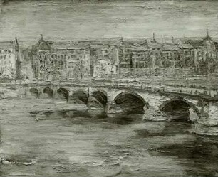 Albertbrücke (Blick auf die Neustadt in die ehem. Kurfürstenstraße) : Dresden, Albertbrücke
