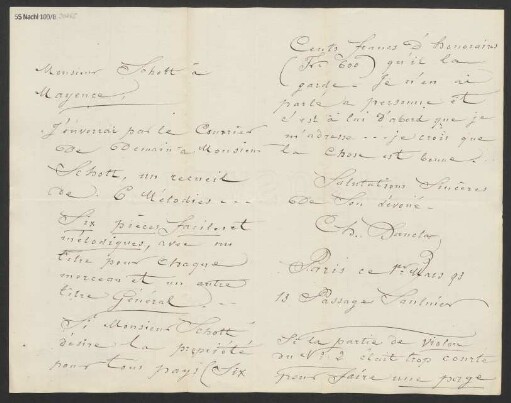 Brief an B. Schott's Söhne : 01.05.1893