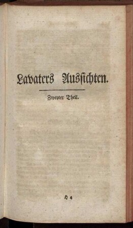 Zweyter Theil. Eilfter Brief – Zwölfter Brief