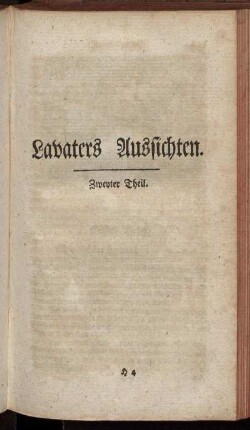 Zweyter Theil. Eilfter Brief – Zwölfter Brief