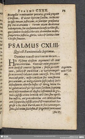 Psalmus CXLIII. Qui est Poenitentialis Septimus
