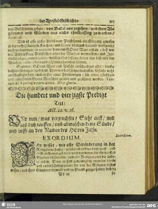 Die hundert und vierzigste Predigt