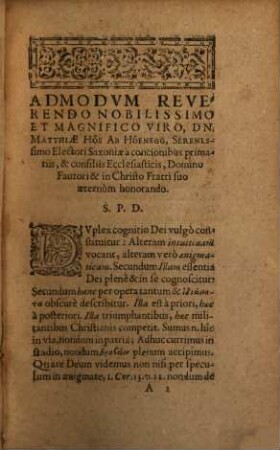 Anthrōpologias Sacrae In Qva Statvs Natvrae humanae, & eo spectantes Articuli exponuntur, Decas ..., 2. De Gratia Dei, Et Praedestinatione Fidelivm ...